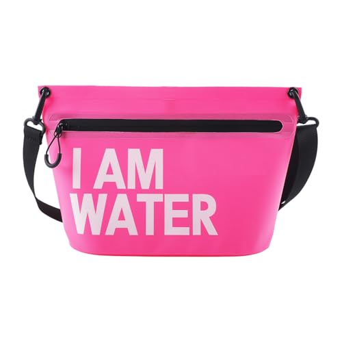 Obotsnoi Wasserdichte Trockentasche, Reisehandtasche mit Reißverschluss, Waschpack, regendicht, Schultertasche, tragbare PVC-Schwimmbeutel, langlebig für Camping, Reisen, B, Einheitsgröße von Obotsnoi