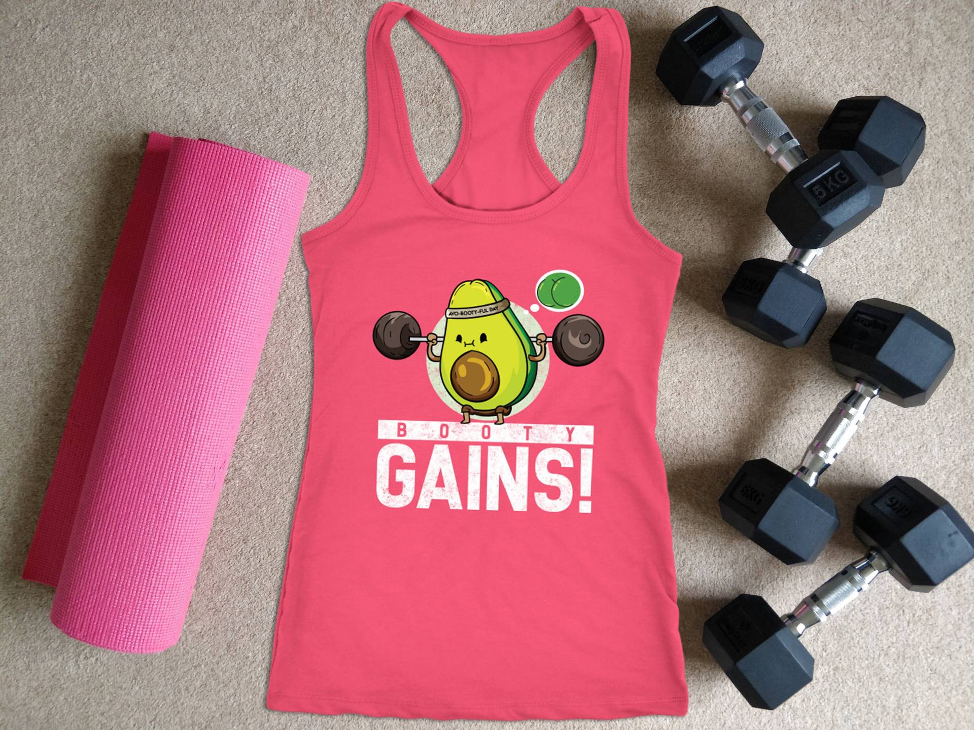 Avocado Booty Day Workout Tank Damen Gains Gym Shirt Gewicht Training Squats Geschenk von ObsessedMerch