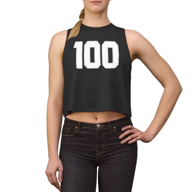 Be 100 Cropped Tank Damen Racerback Crop Top Weiß Design Mm100 Coach Geschenk von ObsessedMerch