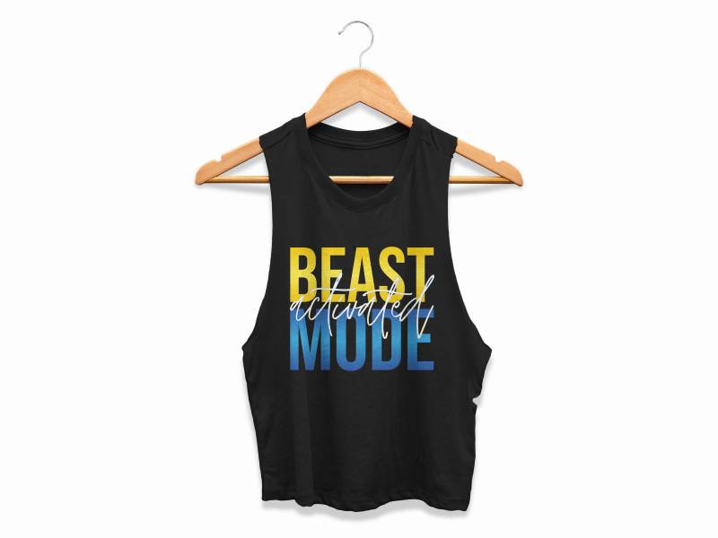 Beast Mode Aktiviertes Damen Crop Top 645 Inspirierter Cropped Tank Coach Challenger Shirt von ObsessedMerch