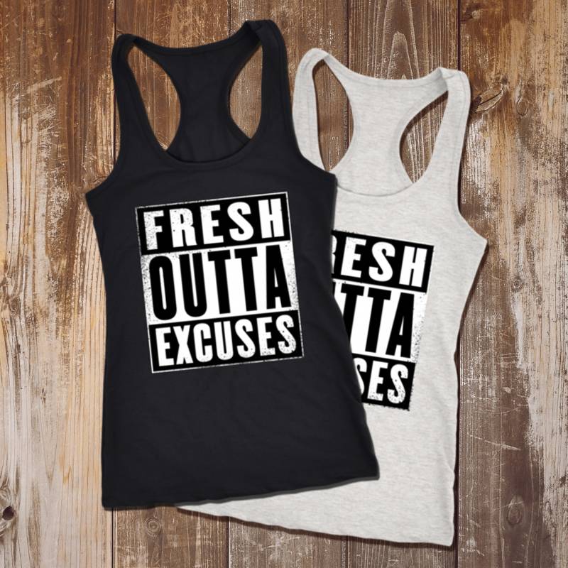 Fresh Outta Entschuldigungen "straight Outta" Damen Workout Tank Motivation Fitness Shirts Compton Rap Inspiriert von ObsessedMerch