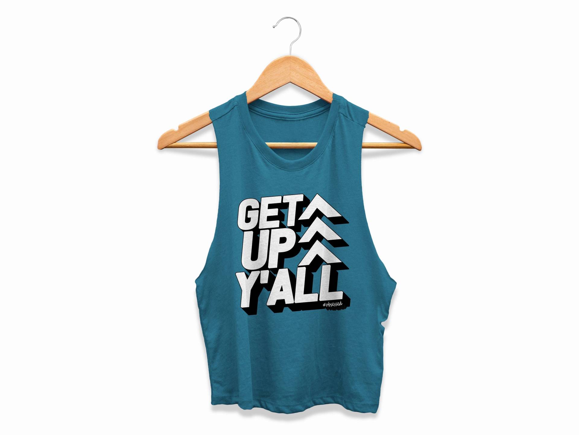 Get Up Y'all Cropped Tank Damen Let Es Dance Workout Crop Top Coach Geschenk von ObsessedMerch