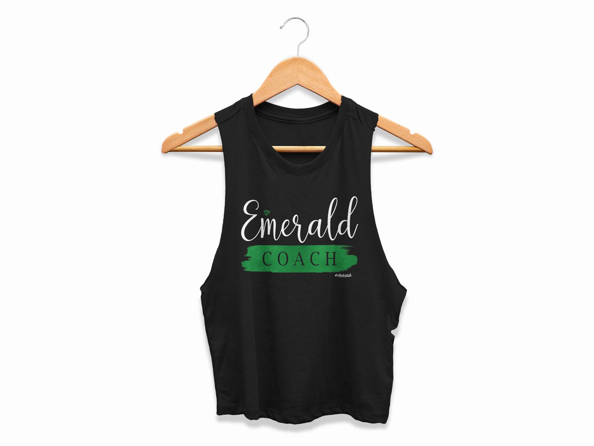 Smaragd Coach Cropped Tank Damen Workout Crop Shirt Fitness Coaching Belohnung Geschenk von ObsessedMerch