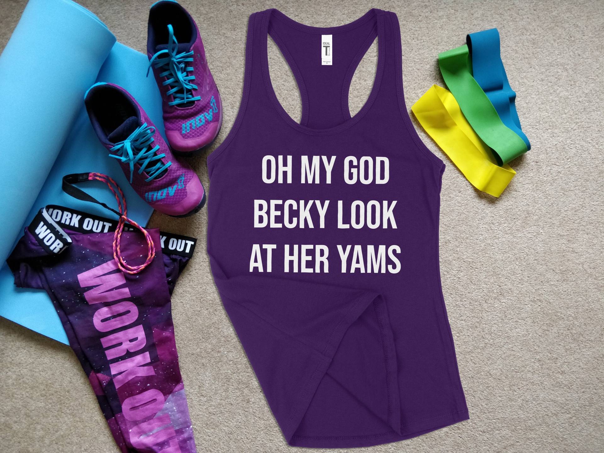 Yam Season Workout Tank Damen Funny Yam Szn 6-45 Inspiriert Shirt Coach Geschenk | Oh My God Becky Look At Her Yams von ObsessedMerch