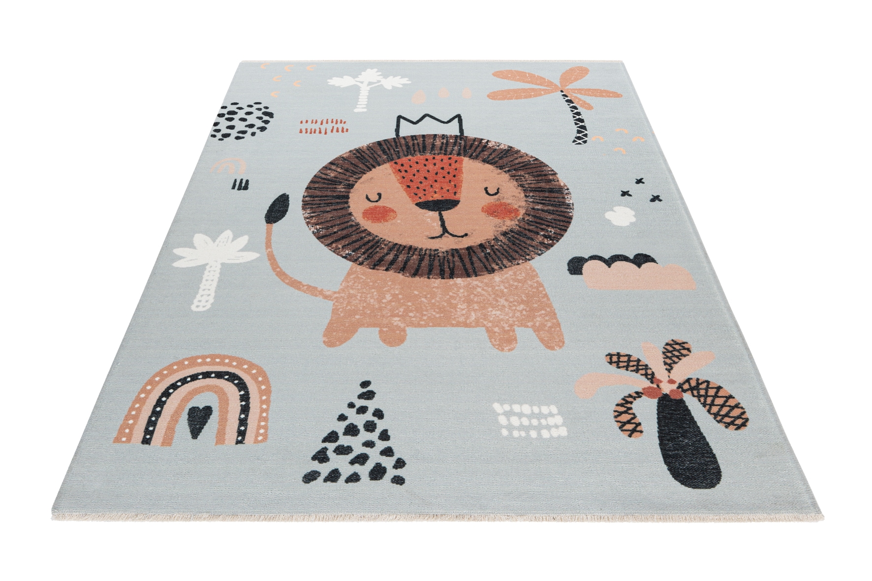 Obsession Kinderteppich "My Greta 626" rechteckig 6 mm Höhe Spielteppich, bedruckt, Fuchs Motiv, waschbar, Kinderzimmer von Obsession