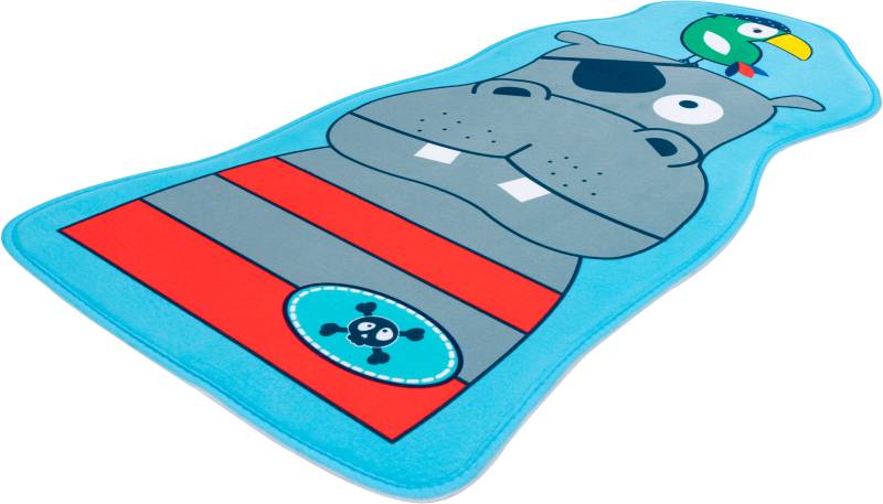 Obsession Kinderteppich "My Mila Kids 143" Motivform 8 mm Höhe Motiv Nilpferd, waschbar, Kinderzimmer von Obsession