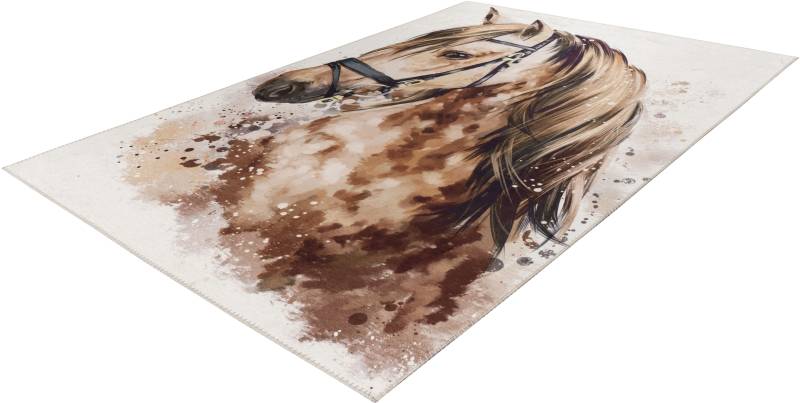 Obsession Kinderteppich "My Torino Kids 236" rechteckig 5 mm Höhe Spielteppich, Motiv Pferd, Kinder- und Jugendzimmer von Obsession