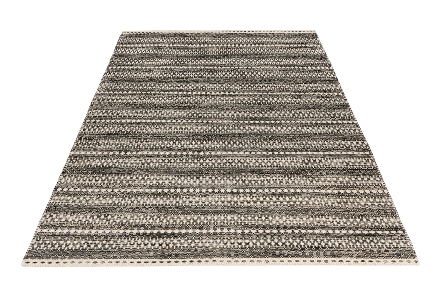 Obsession Wollteppich "My Jaipur 335" rechteckig 9 mm Höhe Handweb Teppich, gestreift, reine Wolle, handgewebt, Schlafzimmer von Obsession