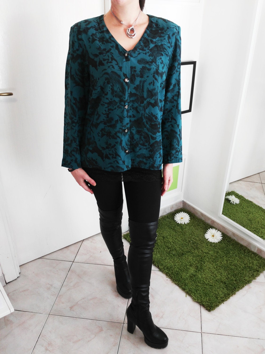 Maßgeschneiderte Seidenhemd Vintage von Obsessionary