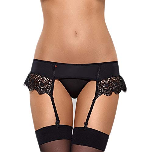 Obsessive 2-teiliges Damen Dessous-Set aus edlem Strapsgürtel und String, in hübscher Geschenkbox, Schwarz, Gr. L/XL Obsessive 2-teiliges Damen Dessous-Set aus edlem Strapsgürtel und String, in hübscher Geschenkbox, Schwarz, Gr. L/XL von Obsessive