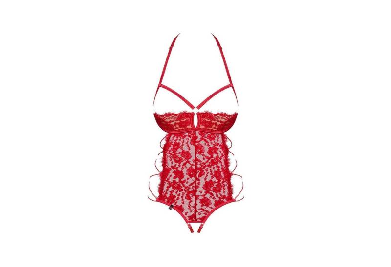 Obsessive Body-Ouvert OB Rediosa crotchless teddy red - (L/XL,S/M) von Obsessive