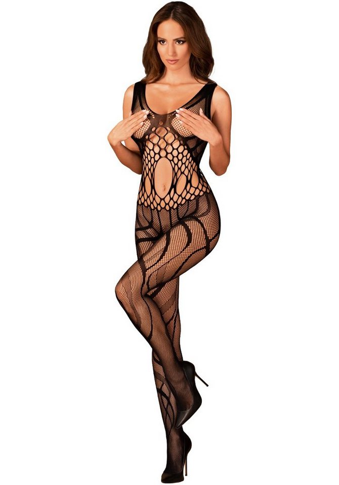 Obsessive Bodystocking Netz-Bodystocking - schwarz (1 St) aus elastischem Netz-Stoff von Obsessive