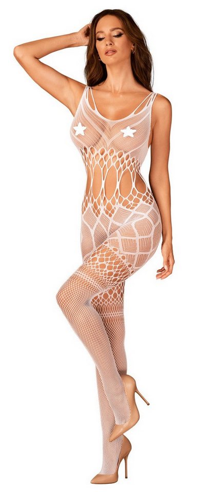 Obsessive Bodystocking-Ouvert verführerisch, Hochzeitsnacht, raffiniertes Muster mit Cut-Outs von Obsessive