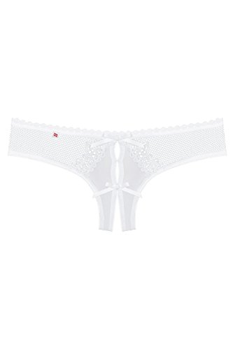 Obsessive Damen Alabastra Open Thong Unterwäsche, White, L/XL (1er Pack) von Obsessive