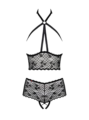 Obsessive Dessous Set ouvert mit elastischen Riemchen L/XL von Obsessive