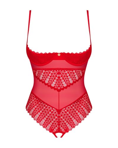 OBSESSIVE - INGRIDIA CROTCHLESS TEDDY RED M/L von Obsessive