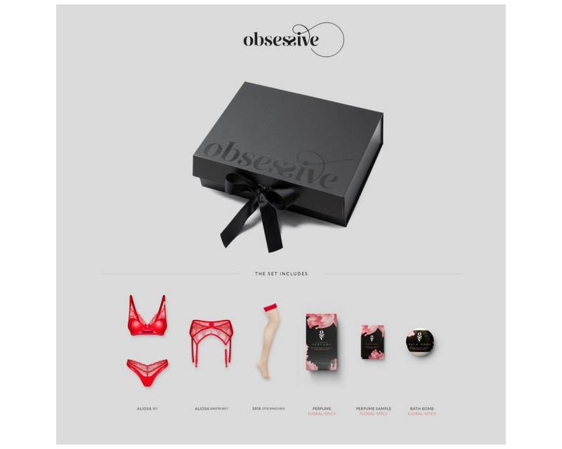 Obsessive Negligé Obsessive – Aliosa Geschenkbox – Rot von Obsessive