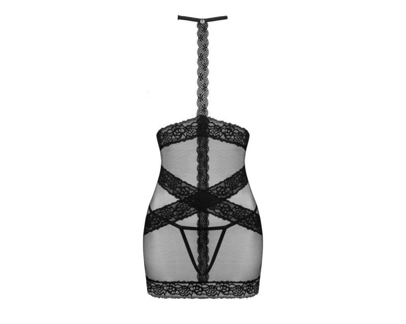 Obsessive Set: Bügel-BH Brustfrei-Hemdchen Lacrisia schwarz mit String (Set) von Obsessive