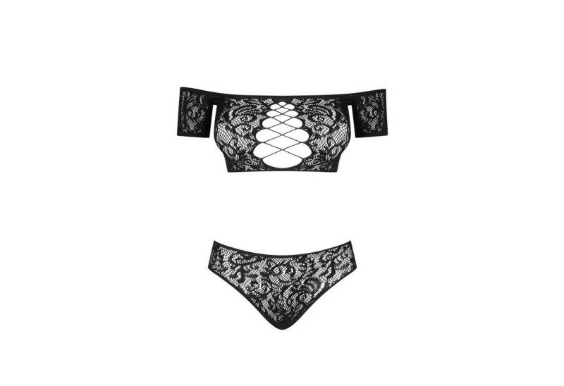 Obsessive Set: Bügelloser BH OB Inessita 2pcs set black Size Plus - (XXL) von Obsessive