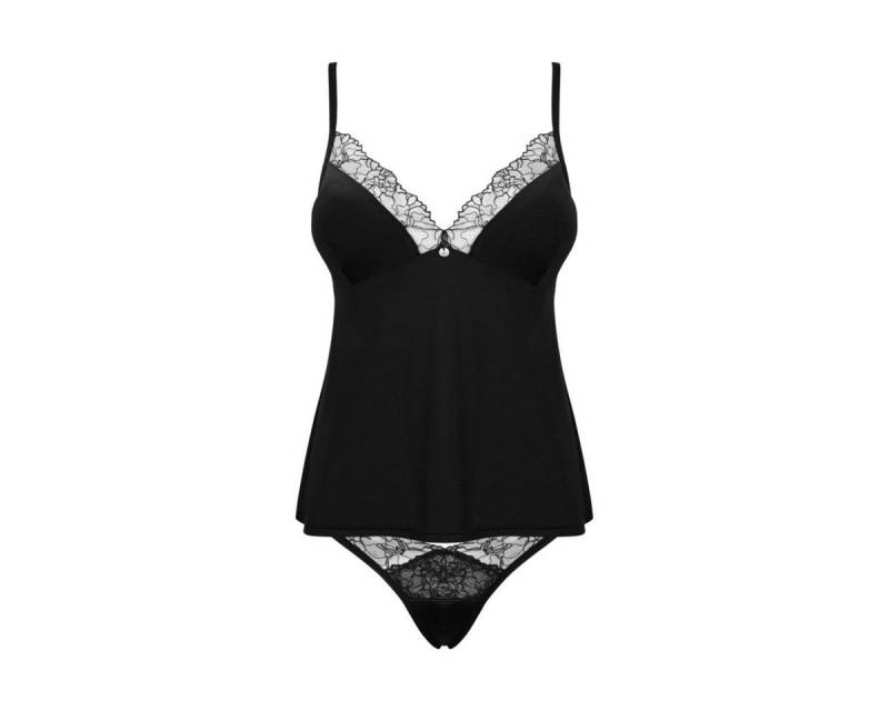 Obsessive Set: Fullcup-BH OB Bella Rou top & panties black - (ML,XSS,XXL) von Obsessive