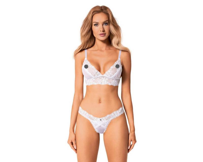Obsessive Set: Fullcup-BH OB Heavenlly 2pcs set white - (ML,XSS,XXL) von Obsessive