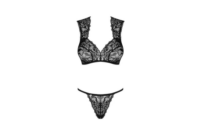Obsessive Set: Fullcup-BH OB Laurise 2pcs set black Size Plus - (XXL) von Obsessive