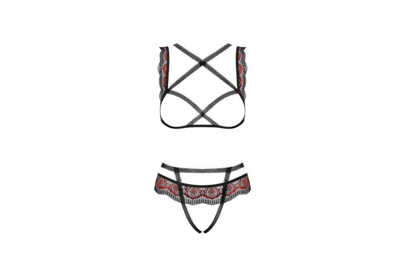 Obsessive Set: Ouvert-BH OB Megies 2 pcs set black - (L/XL) von Obsessive