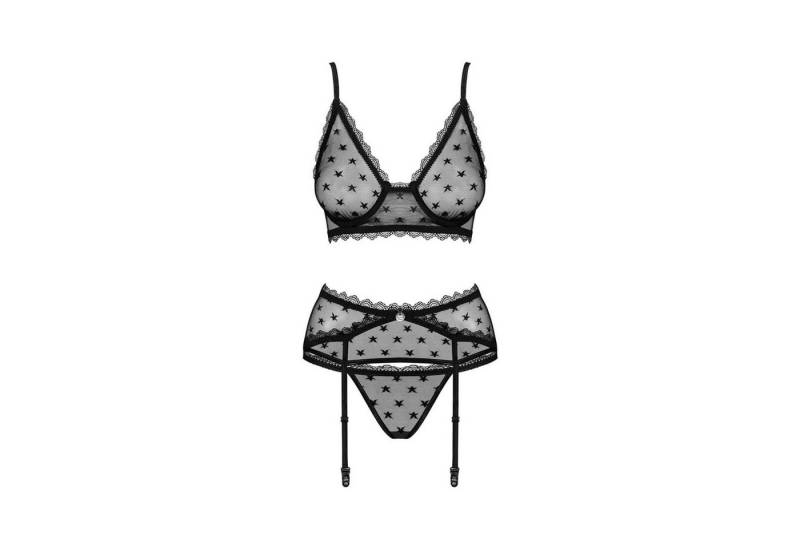 Obsessive Set: Schalen-BH OB Astralya 3pcs set black - (L/XL,S/M) von Obsessive