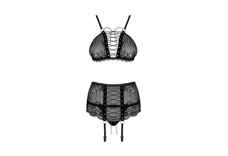 Obsessive Set: Schalen-BH OB Basitta 3pcs set black - (L/XL,S/M) von Obsessive