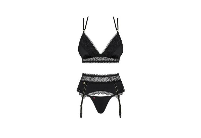 Obsessive Set: Schalen-BH OB Lolitte 3 pcs set black - (L/XL) von Obsessive