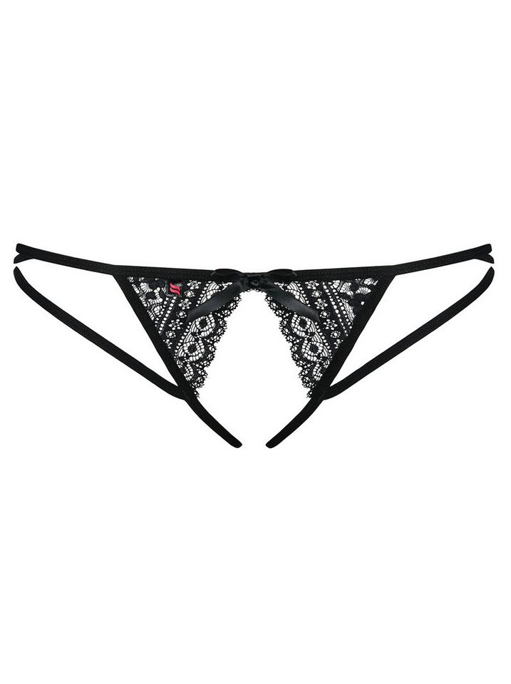 Obsessive Slip Damen Dessous Crotchless Thong erotischer String ouvert mit Spitze ela von Obsessive