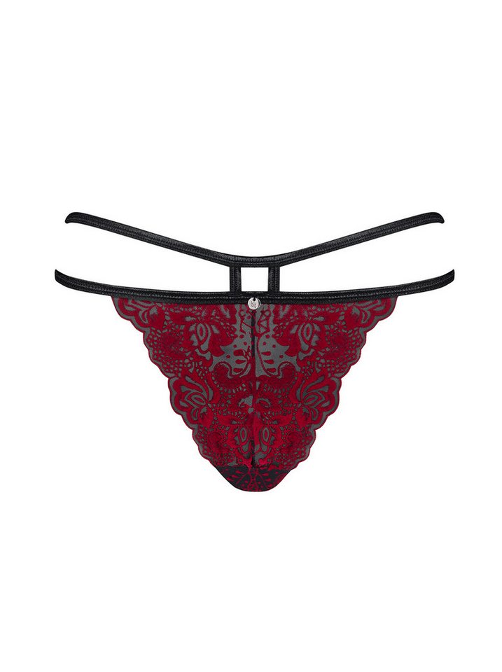 Obsessive Slip Frauen Dessous Shorties Samt Hotpant Slip erotisch transparent in schw von Obsessive