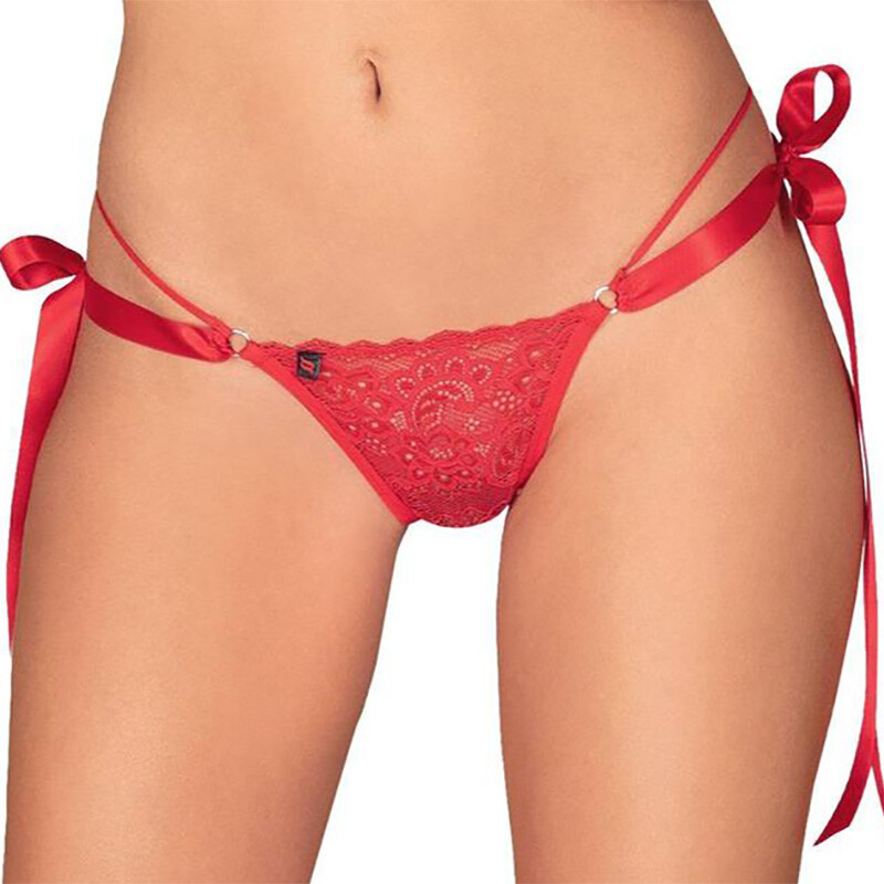 Orion String Slip, Farbe: Rot, Größe: L/XL, Damen von Obsessive