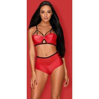 Scharfes Wetlook Dessous Set von Obsessive