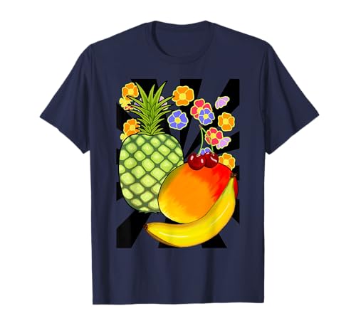 Exotisch Obst Kind Früchte Frucht Retro 80er Sommer Teenie T-Shirt von Obst Früchte Frucht