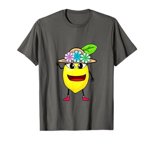 Lustige Zitrone Früchte Retro Kinder Kind Mädchen Teenies T-Shirt von Obst Früchte Frucht