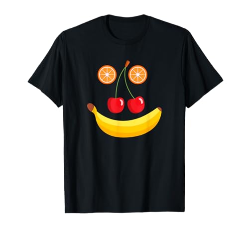 Obst Kirsche Banane Gesicht Jungen Mädchen Obst T-Shirt von Obst und Gemüse Kleidung