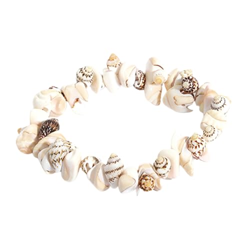 Ocastuted Muschel-Armband | Muschel-Sommer-Armbänder – charmanter, elastischer Strandschmuck, Boho-Mode-Accessoire für Teenager und Frauen, Refer to description, Muschel und elastisches Seil, Uni von Ocastuted