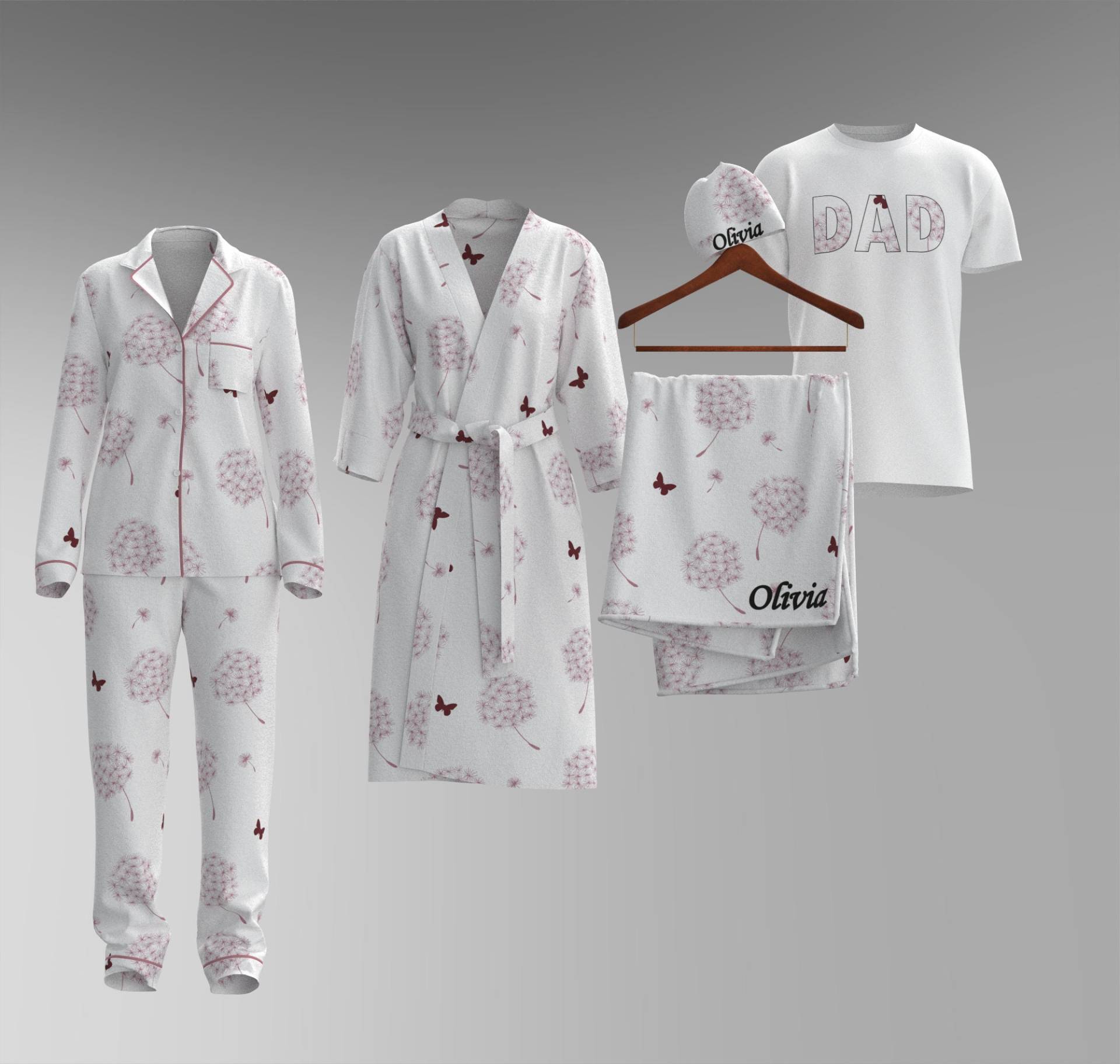 Floral Passende Robe Pyjama Und Swaddle Set, Krankenhaus Mutterschaft Robe, Mädchen Nach Hause Kommen, Still Kleid von OccaModa