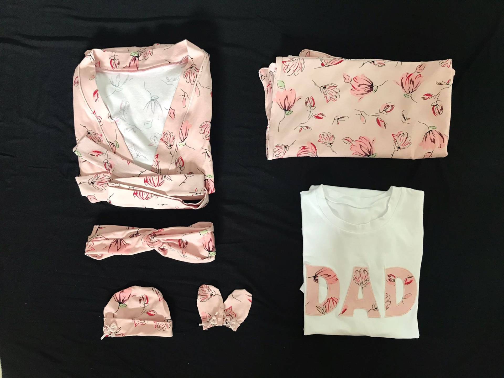 Passendes Krankenhaus Kleid, Geschenk Für Neue Mutter, Lieferung Robe Swaddle Set, Mama Und Papa Passendes Familie Passend, Mädchen Nach Hause Kommen von OccaModa