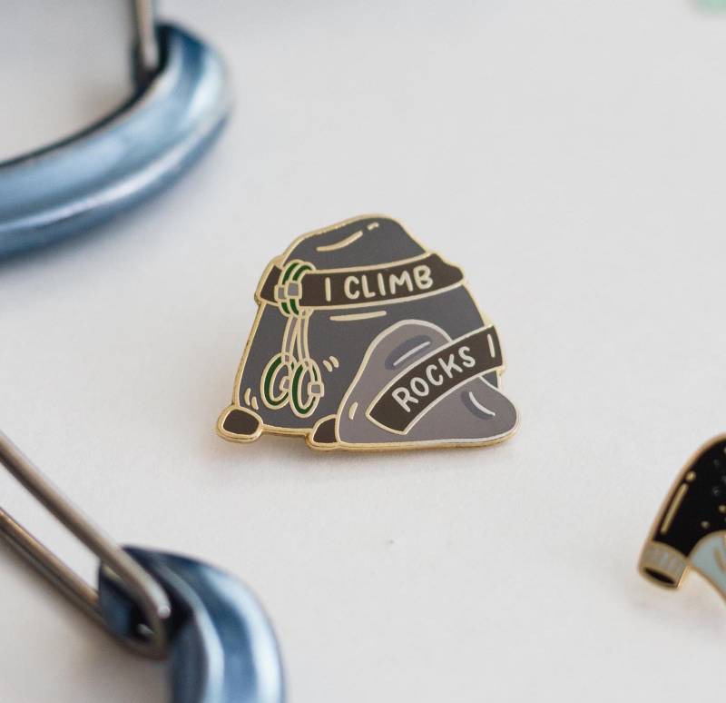 I Klettern Felsen Emaille Pin Geschenk von Occasionalish