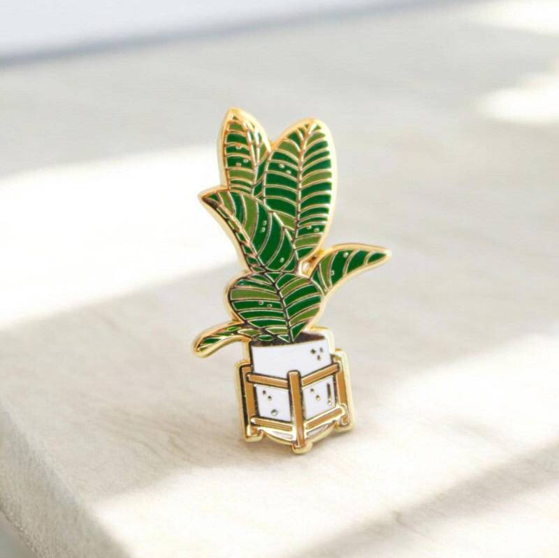 Paradiesvogel Emaille Pin Zimmerpflanze Anstecknadel von Occasionalish