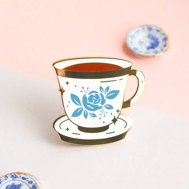 Teetasse Emaille Anstecknadel Anstecknadel von Occasionalish