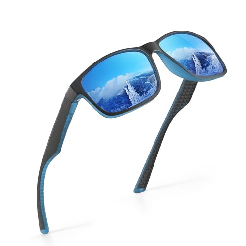 Occhsouo Klassische Herren-Sonnenbrille, polarisiert, Einfaches Blau von Occhsouo