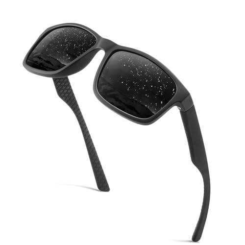 Occhsouo Klassische Herren-Sonnenbrille, polarisiert, Glacier Black von Occhsouo