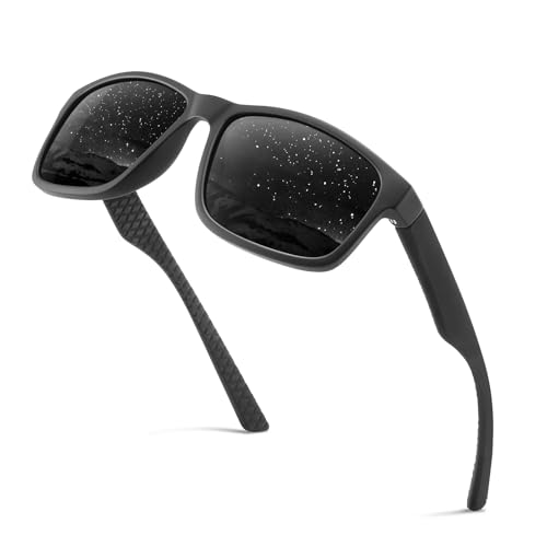 Occhsouo Klassische Herren-Sonnenbrille, polarisiert, Schwarz: Mond von Occhsouo