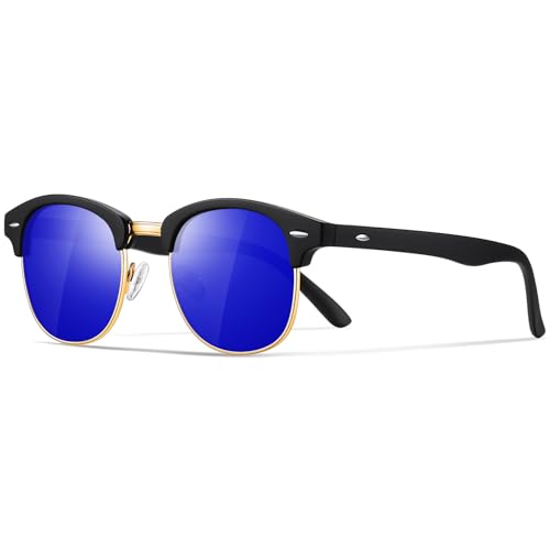 Occhsouo Polarisierte-Halbrahmen-Sonnenbrille-Unisex-Sonnenbrille-Herren-Damen Klassische Retro UV400 Schutz Rechteckig Sonnen brille Metallrahmen Autofahren Reisen,2 Occhsouo Polarisierte-Halbrahmen-Sonnenbrille-Unisex-Sonnenbrille-Herren-Damen Klassische Retro UV400 Schutz Rechteckig Sonnen brille Metallrahmen Autofahren Reisen,2 von Occhsouo