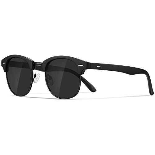 Occhsouo Polarisierte-Halbrahmen-Sonnenbrille-Unisex-Sonnenbrille-Herren-Damen Klassische Retro UV400 Schutz Rechteckig Sonnen brille Metallrahmen Autofahren Reisen 123 von Occhsouo