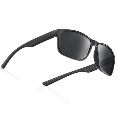 Occhsouo Polarisierte Herren-Sonnenbrille, klassisch, quadratisch, für UV400-Schutz, Schwarzer Wolkenschatten von Occhsouo
