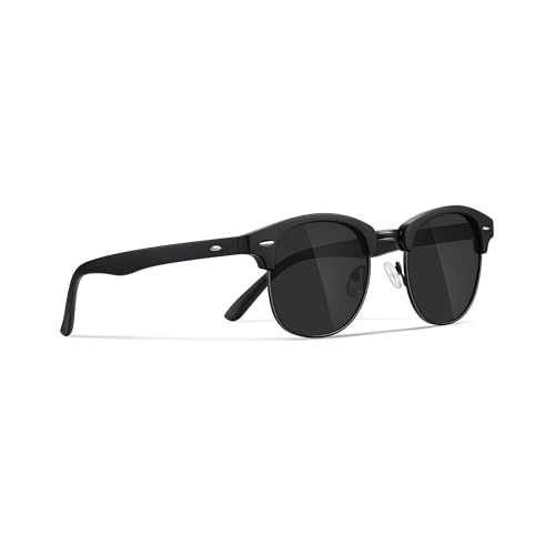 Occhsouo Polarisierte Herren-Sonnenbrille, klassischer Stil, Unisex, UV400-Schutz, Eclipse Black von Occhsouo